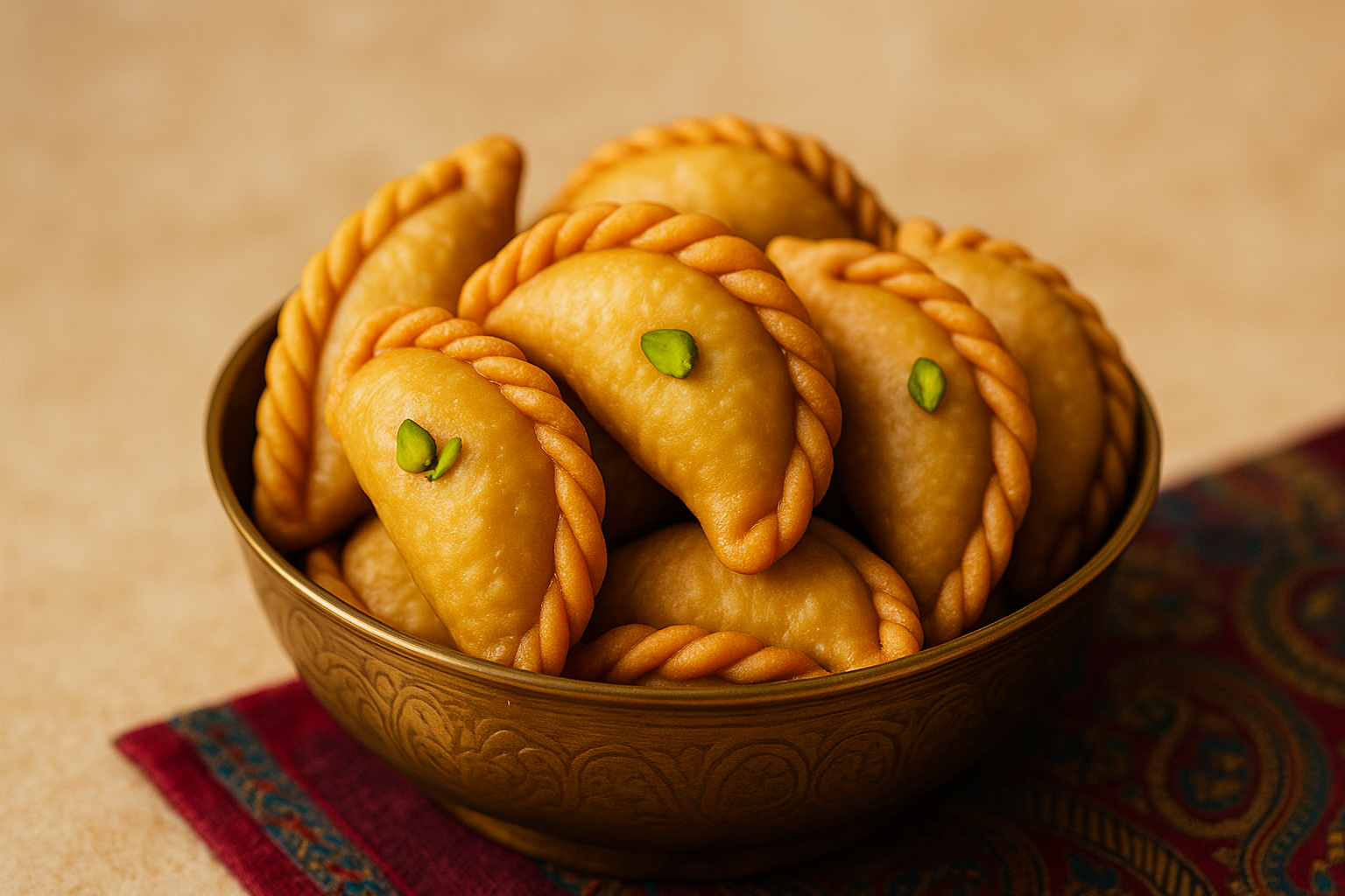 Handmaking gujiyas Mithilanchal swad